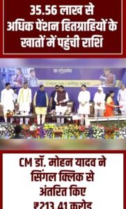 *ब्रेकिंग पोलखोल | 35.56 लाख से अधिक हितग्राहियों के खातों में पहुँचे ₹213.41 करोड़, सिंगल क्लिक से राशि अंतरित!!*